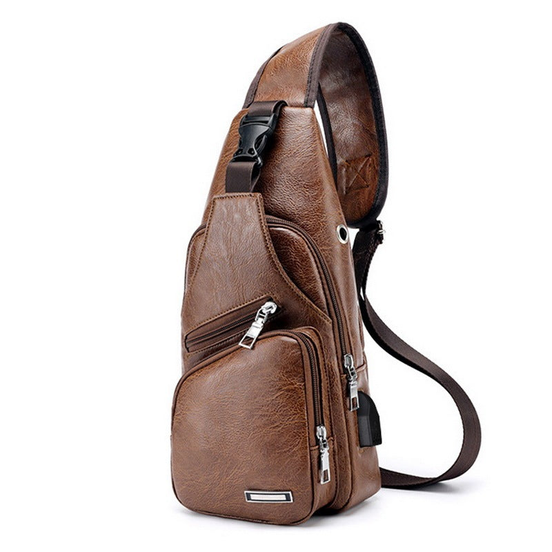 Men Chest Bag For Custom PU PVC Shoulder Bag