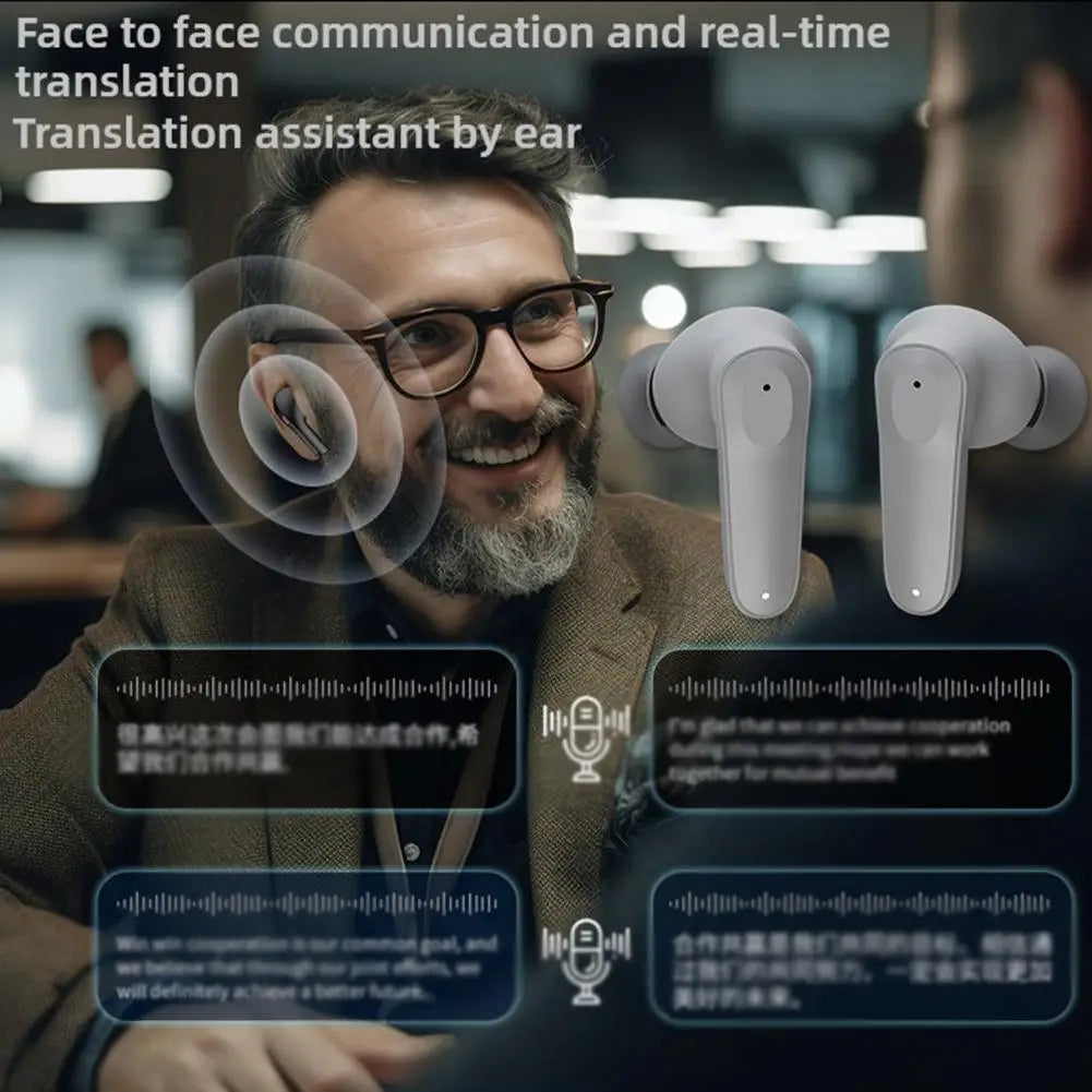 A98 Synchronous Translation Bluetooth Earphones AI Intelligent Language Translator Earbuds Instant Voice Translation For Tr O2V5