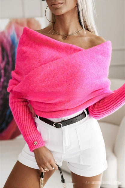 V-neck Cross Sweater