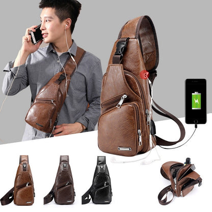 Men Chest Bag For Custom PU PVC Shoulder Bag