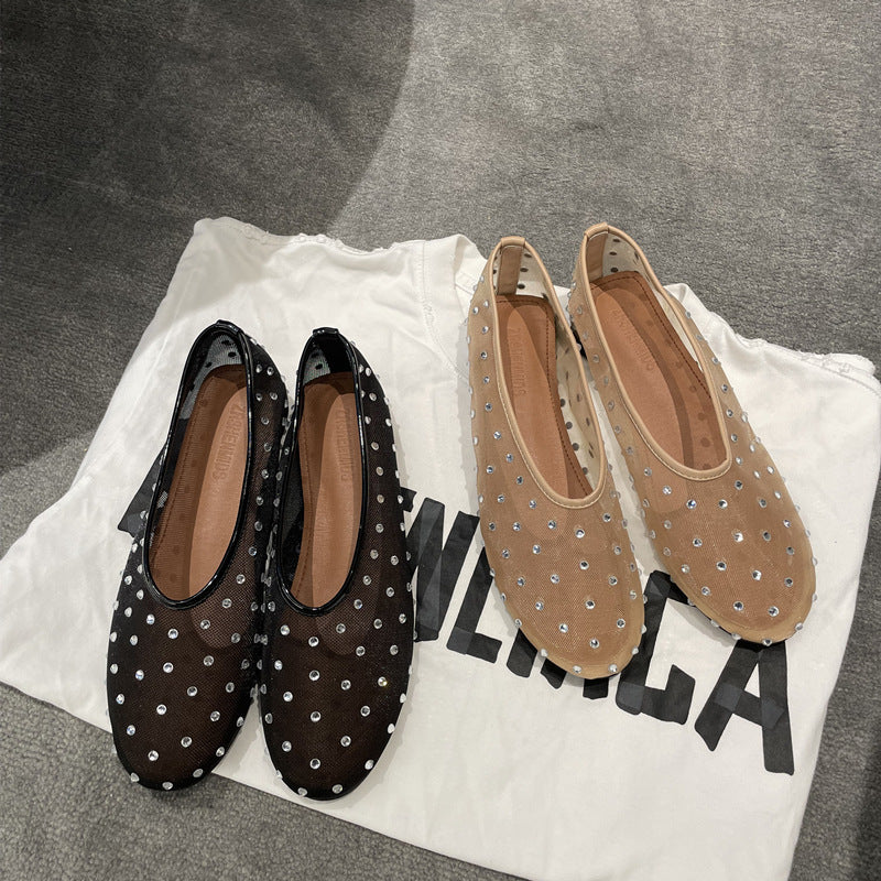 Round Toe Rhinestone Women shoes